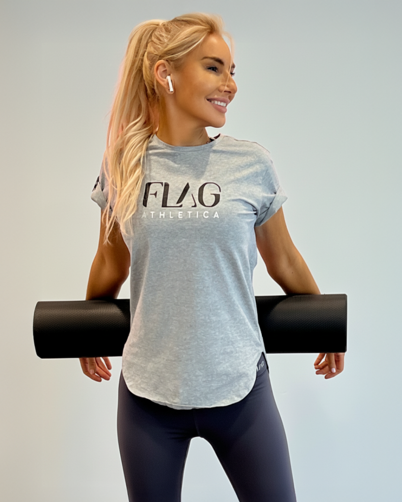 Cotton Blend Long Scooped Seam Tee