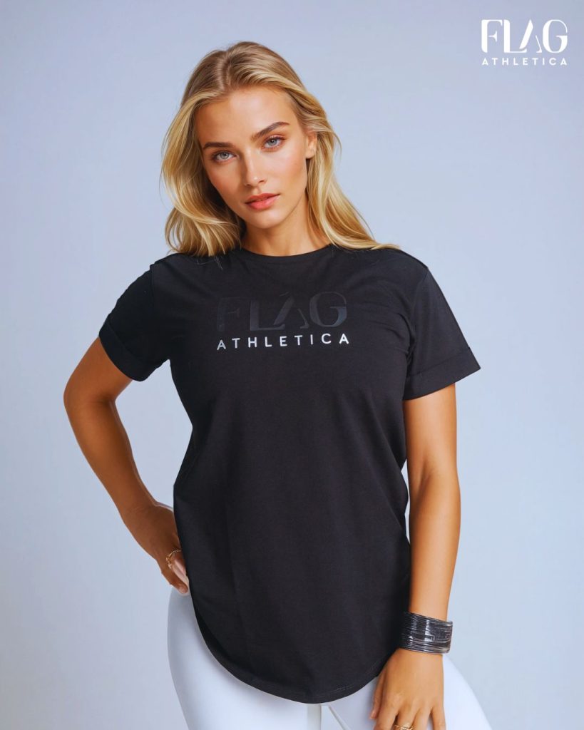 Cotton Blend Long Scooped Seam Tee